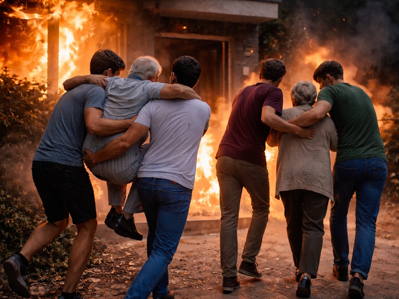 Νέα Μάκρη: Μαθητές-ήρωες έσωσαν κατάκοιτο ηλικιωμένο και τη σύζυγό του