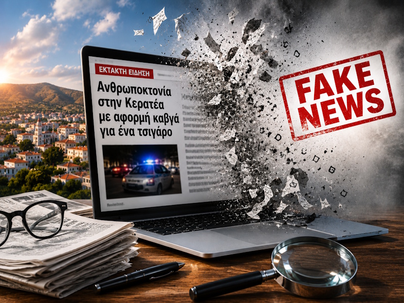 Όταν η φαντασία βαφτίζεται «είδηση»: Ένα ανύπαρκτο έγκλημα που αναστάτωσε την Κερατέα