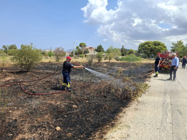 Ακαριαία επέμβαση σε δύο εστίες στο Κορωπί την ώρα που εξελισσόταν η φωτιά στα Γλυκά Νερά