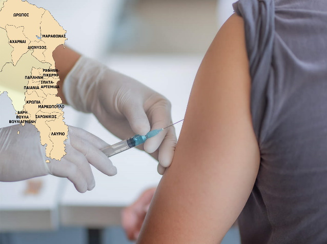 Covid-19: Ιδιαίτερα χαμηλά παραμένουν τα ποσοστά εμβολιασμού στην Ανατολική Αττική