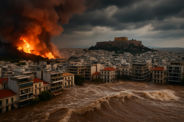 Η Αττική σε κίνδυνο: Πυρκαγιές και πλημμύρες απειλούν την ευρύτερη περιοχή