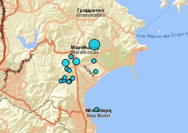 Αυτή είναι η μετασεισμική ακολουθία του σεισμού των 4,2 Ρίχτερ του Μαραθώνα!