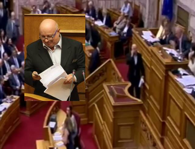 Πάλι κέρδισε τις… εντυπώσεις ο βουλευτής Αττικής Δημ. Καβαδέλλας στην αίθουσα της Ολομέλειας της Βουλής (βίντεο)